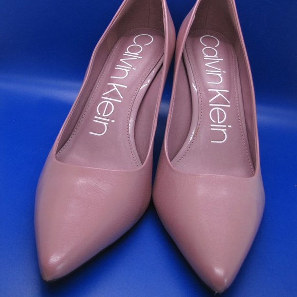 Calvin Klein Gayle Purple Leather 3.5" Heels 9.5M NWOB - Picture 7 of 16
